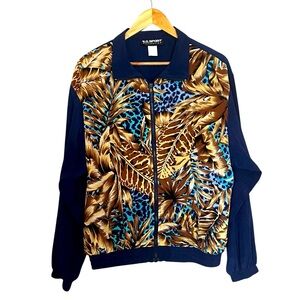 SG Sport•Feather Print Lightweight Track Jacket Full Zip